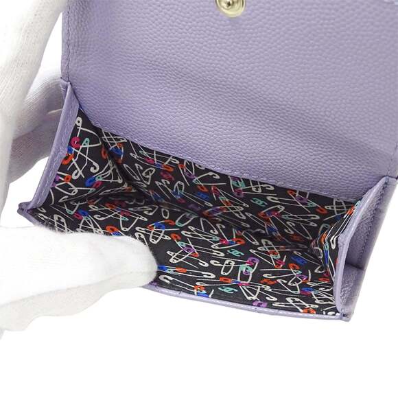 CHANEL Purple Caviar Leather Wallet - Picture 7 of 12